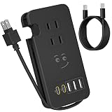素直な虹 電源タップ usb付き タイプc 急速充電 【２つUSB-C PD急速充電ポート・3つUSBポート・3つコンセント】USB C-C充電ケーブル付き 電源ケーブル30cm PD3.0 対応 ACアダプター ​iPhone/Xperia/Samsung Galaxy/Android タブレット スマホ等のUSB機器対応