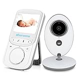 PowerLead2.4インチワイヤレスビデオベビーモニター、夜の温度センサ、2ウェイトークとVOX