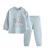 Cutelove 　子供服　パジャマ　寝巻き　肩鈕　長袖 　綿　春秋　ルームウェア　ベビー　保温　上下セット　1-3歳