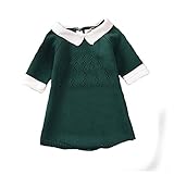 ZooArts ベビー服 キッズ服 ロンパース ニット 新生児サイズ 女の子 スイート ドレス 子供服 長袖（七分） カバーオール ワンピース 赤ちゃん 春秋 あんよしはじめる (110（4歳）, グ