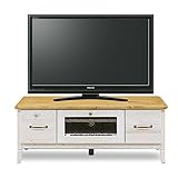 カントリー風 105cm幅ロータイプテレビボード 脚付き ホワイトウォッシュ 完成品