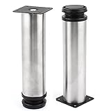 uxcell 　調節可能　キャビネット脚 ステンレススチール 200mm高　キッチン　家具　キャビネット2個入り