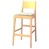 オリバー ダイニング ハイカウンターチェア 木製 布 ナチュラル×ホワイト (S・CW-5060・NA・ST+CF-17A)