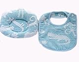 ベビースタイ ベビー枕 ピロー ドーナツ枕 タオル製 よだれかけ ベビーギフトセット ビブ ギフトセット ベビー服 今治タオル 日本製 無撚糸 出産祝い ギフト (ブルー)