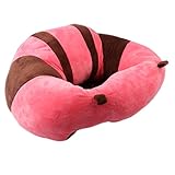 ノーブランド品 　全5色　幼児　赤ちゃん　サポートシート　ソフト　チェア　クッション　ソファ　ぬいぐるみ - ピンク