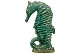 Urban Trends Collection 72028 11.5 in. H Ceramic Vase Seahorse Blue