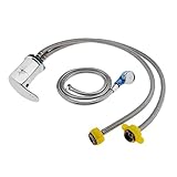 Kesoto サロンシャワーヘッドユニット スプレー水栓 蛇口 洗面器 シャンプー シャワーヘッド 洗浄タップミキシングバルブ アルミ サロン 3サイズ選べる - 80cm