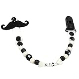 赤ちゃんのおしゃぶりリーシュコード/ケース特別おしゃぶりクリップおしゃぶりホルダー（ブラックスター）