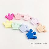Mamimami Home 歯固め 幼児玩具 シリコーン製 DIY クラウン ビーズ 34x29x7MM 欧米流行 ファッション 授乳看護ジュエリー おしゃぶりチェーン アクセサリー ビーズ 噛がため