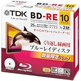 TDK 2倍速対応BD-RE 10枚パック　25GB　ホワイトプリンタブル BEV25PWA10UA