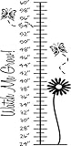トップ販売デカール – 価格Reduced : Flower withバタフライGrowth Chart画像アート – キッズ部屋ベッド – Peel & Stick。。。