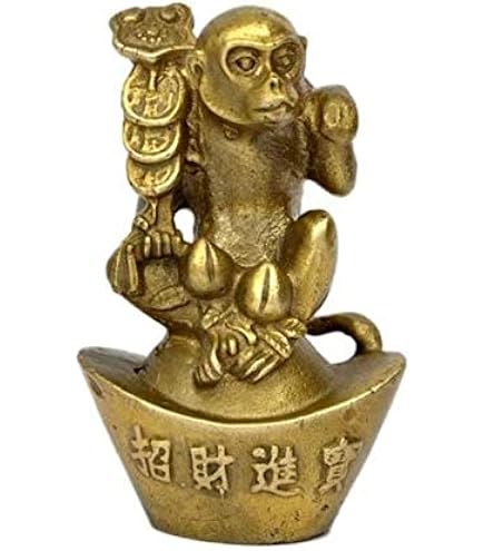 猿のブロンズ彫刻 モダン Amazon.co.jp: ブロンズ像 - 頭蓋骨の猿/哲学 