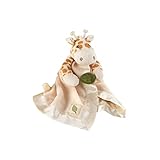 Baby Aspen, Jakka the Giraffe Little Expeditions Plush Rattle Lovie with Crinkle Leaf, Brown, 0-24 M
