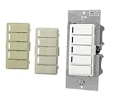 Leviton vrcz4-m0z Vizia RF + 4ボタンリモートゾーンコントローラ