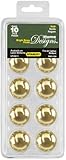 Stanley Home Designs 824359 Classic 1.25-Inch Round Knob 10-Pack, Bright Brass by Stanley Home Desig