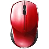 BUFFALO(バッファロー） BSMBW108RD マウス BSMBW108シリーズ レッド [BlueLED /3ボタン /USB/無線(ワイヤレス)]