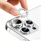 【3枚入り】 対応 iPhone14/14 PlusとiPhone 15/15plus用 カメラレンズカバー カメラフィルム アルミ合金製 iphone14/15用カメラレンズ保護フィルムガラス キラキラ 高透過率 露出オーバー防止 キズ防止 シルバー縁取り 硬度9H 衝撃吸収 高透過率 貼り付け簡単 気泡なし 極薄(シルバー，14/15/PLUS)