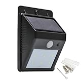 ソーラーライト 人感センサー LEDソーラーライト 屋外 充電式 LEDセンサーウォールライト 【温暖色 1個】常夜灯⇒全点灯自動切替！