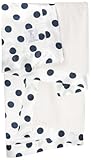 Little Giraffe Luxe Cream Dot Baby Blanket (Denim)