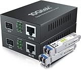 10Gtek 2個セット ギガビット 光メディアコンバーター シングルモード デュアルLCファイバー 1.25Gb/s SFPモジュール to 10/100/1000Base-Tx 1000Base-LX SFP 付き （1310nm 20km）