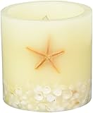 LED Candle Flameless Candle電子キャンドルランプ屋外ホームパーティー装飾Seastar、シェルFlameless LED Pillar Candle withタイマー、電池式