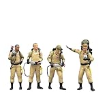 「ゴーストバスターズ」1/64 フィギュア クラシック映画のキャラクターFigure 精巧なレジンモデル ミニチュアジオラマシミュレーションシーン人形 楽しいおもちゃ (4つの 1/64 フィギュア)