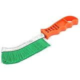 uxcell　ナイロンワイヤーブラシ　24cm長さ　オレンジ　プラスチックハンドル　グリーン