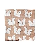 北欧柄 やわらか ブランケット おくるみ ベビー スワドル モスリン 大判 (1:りす) [並行輸入品]