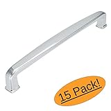 Cosmas 4392 – 160 CH光沢クロムモダンキャビネットハードウェアハンドルプル – 6 – 5 / 16 "インチ( 160 mm )穴中心 – 15パック