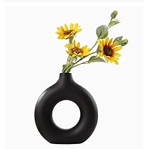 Amazon.co.jp: 一輪挿し花瓶陶器花瓶 花入小さい花びん黒かびん