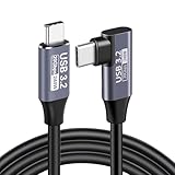 USB-C & USB-C ケーブル 2M L字 20Gbps高速データ転送 240W PD急速充電 4K@60Hz映像出力 USB3.2 Gen2x2 type-c to type-c ケーブル MacBook Pro/iPad Pro/Galaxy/Xperia等タイプC対応