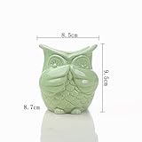 RaiFu 植木鉢　かわいい　フクロウ　陶器　植木ポット　園芸　卓上　ミニスカイプ　ホーム　オフィス　装飾　デコレーション　インテリア グリーン　言わざる