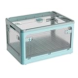 AZMKOO 収納ボックス 折り畳み 蓋付き 全方向から取り出せる キャスター付き 折り畳み コンテナ ボックス 衣装ケース 押し入れ 収納