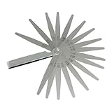 uxcell 隙間ゲージ　シックネスゲージ　フィーラ―ゲージ　測定工具　 メトリックギャップ　シルバー 17 in 1 0.02-1.00mm