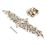 プルハンドル ローズの形取っ手 取手 プルノブ ドアハンドル キッチン 食器棚 クローゼット 家具 引き出し プル ノブ 装飾 インテリア ネジ付き 1個セット