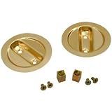 Johnson Prod.21-3PPK2Suncrest Pocket Door Pull-BRASS DUMMY LOCK (並行輸入品)