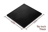 ゴムシート 12 x 12インチ ブラック 1/4-inch Thick ブラック 30-RSBLK12x12x14-0-01