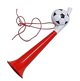 サッカーゲームのための6プラスチックブブゼラ・スタジアムホーンノイズメーカーのセット[FF]