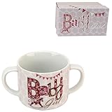 Laura Darrington Typography Ceramic Baby Mug - Baby Girl by Widdop Bingham