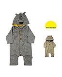 【子供服】 moujonjon (ムージョンジョン) しまうま・ライオンニットソーカバーオール 70cm，80cm M54778
