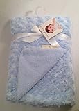 Blankets and Beyond Blue Rosette Baby Blanket by Blankets and Beyond