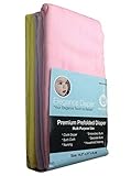 Elegance Diaper, Prefold Cloth Diaper Regular 4x6x4 100% Cotton (GIRL ASSORTED) by Elegance Diaper