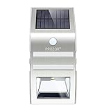 PROZOR ソーラーLEDライト 屋外ライト 人感センサー 自動点灯 防水防塵 配線 電池不要 玄関、軒先 壁掛け 庭先 玄関などに適用 日本語説明書付き