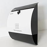 郵便ポスト郵便受け北欧モダンデザイン大型メールボックス 壁掛けバイカラー白黒色ポストpm037