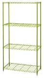 アイリスオーヤマ カラーメタルシリーズ ポール径19mm カラーメタルラック 4段 幅75×奥行35×高さ143㎝ グリーン CMM-75144