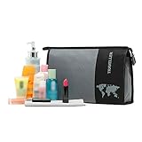 Mutell（TM）メンズファッション化粧品袋旅行ソリッドジッパーウォッシュバッグ大容量ポータブルトイレタリー化粧男性用のストレージオーガナイザー