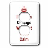 3dRose lsp_180038_6 dont keep calm, Chicago, red and black lettering on white background - 2 Plug Ou