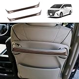 YOFAMO トヨタ 新型 アルファード ヴェルファイア 40系 専用設計 内装 バックシートハンドルトリム TOYOTA ALPHARD VELLFIRE 簡単取付 ABS樹脂製 2P(木目調ブラウン)