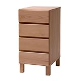 日本製(大川家具) 天然木アルダー材角脚シリーズ 34幅4段チェスト fk0013 代引不可