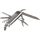 アクティブツール8 【折りたたみ工具 プラスドライバー ヤスリ コルク抜き 栓抜き ハサミ ナイフ 缶切り マイナスドライバー コンパクト】